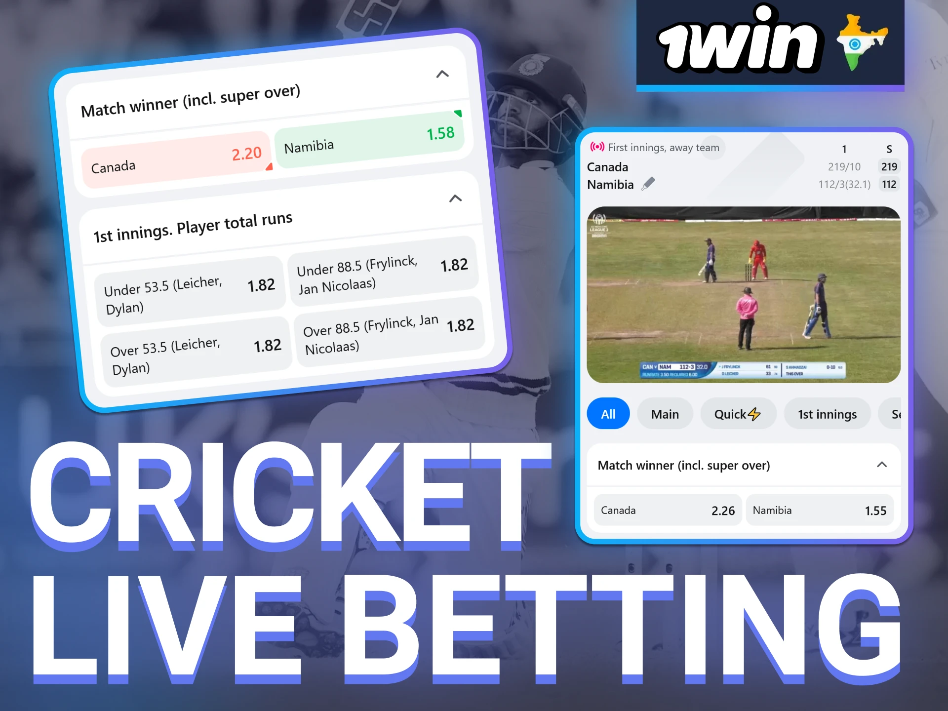 Stay engaged and bet on real-time cricket matches with 1win&rsquo;s live betting options.