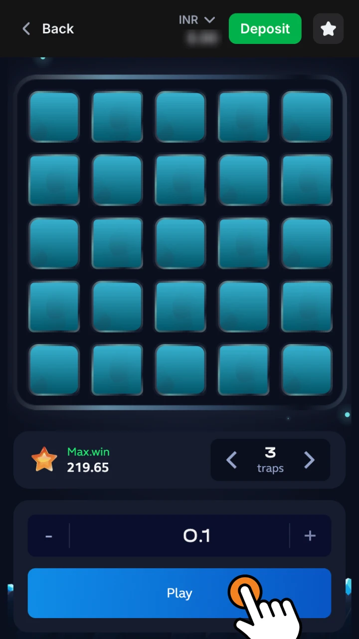 Start playing 1win Royal Mines game and win big.