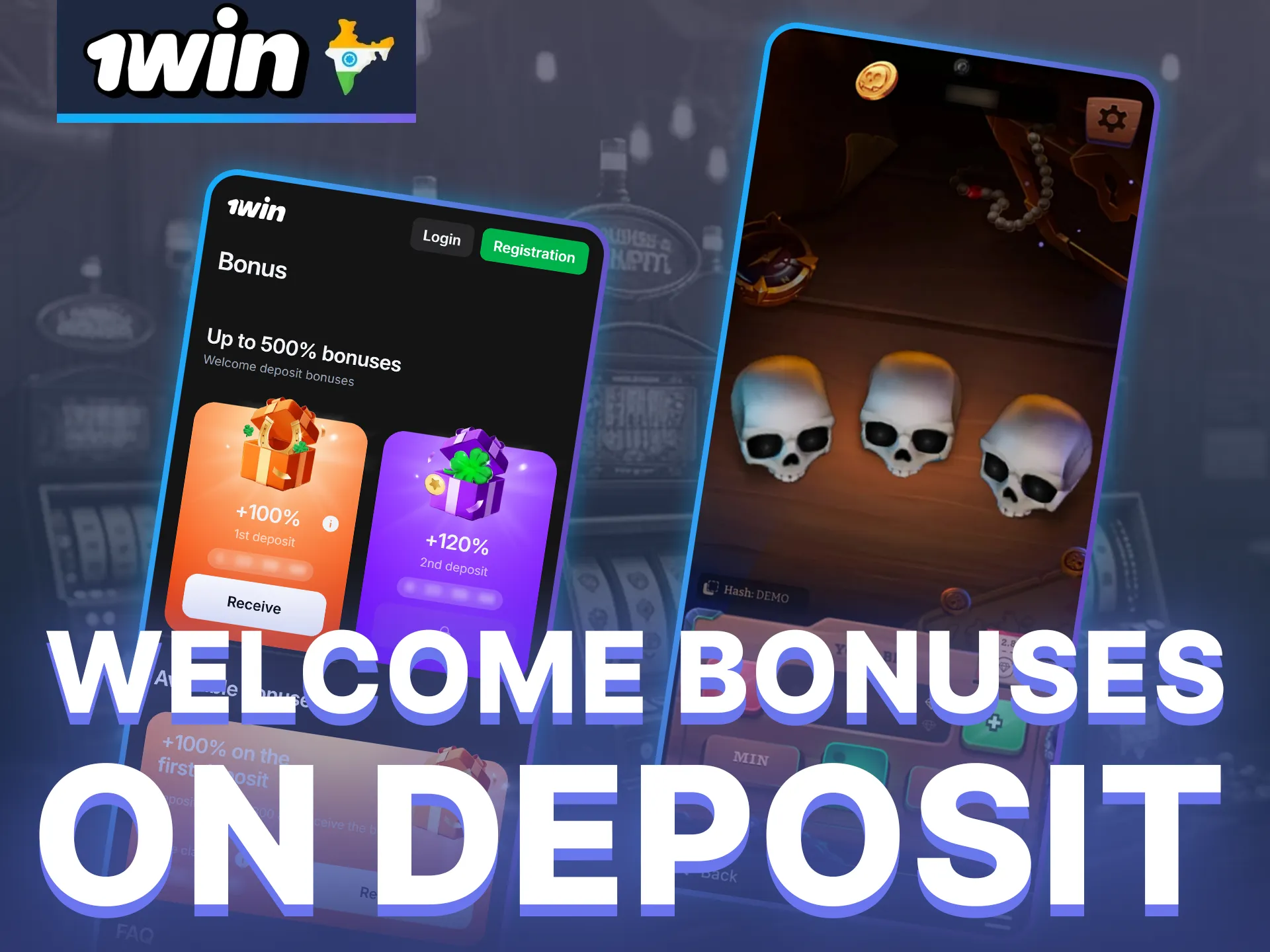 Make four deposits and get a 1win bonus to play Brawl Pirates.