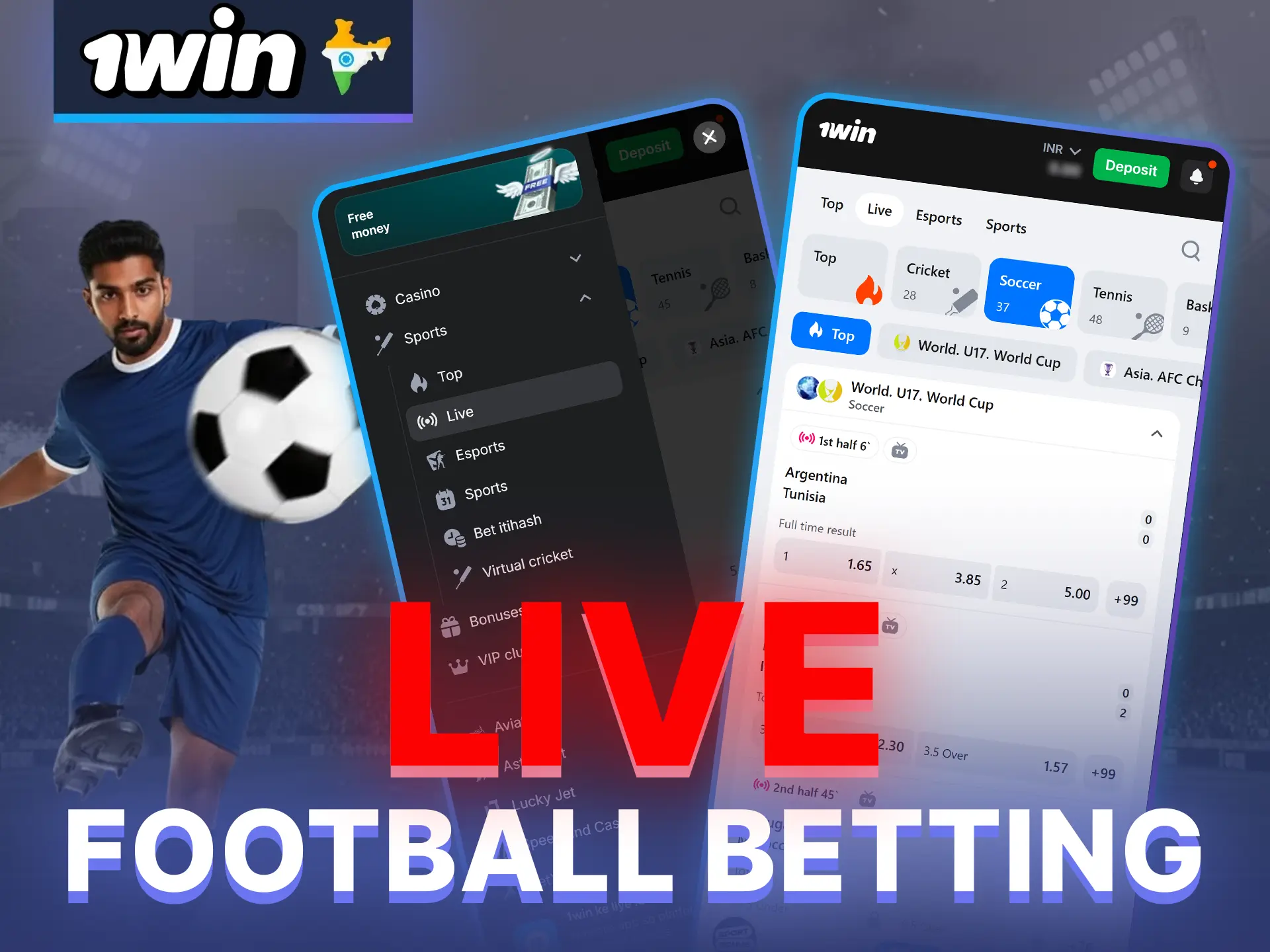 If you are not new to betting, try live betting on football in 1win too.