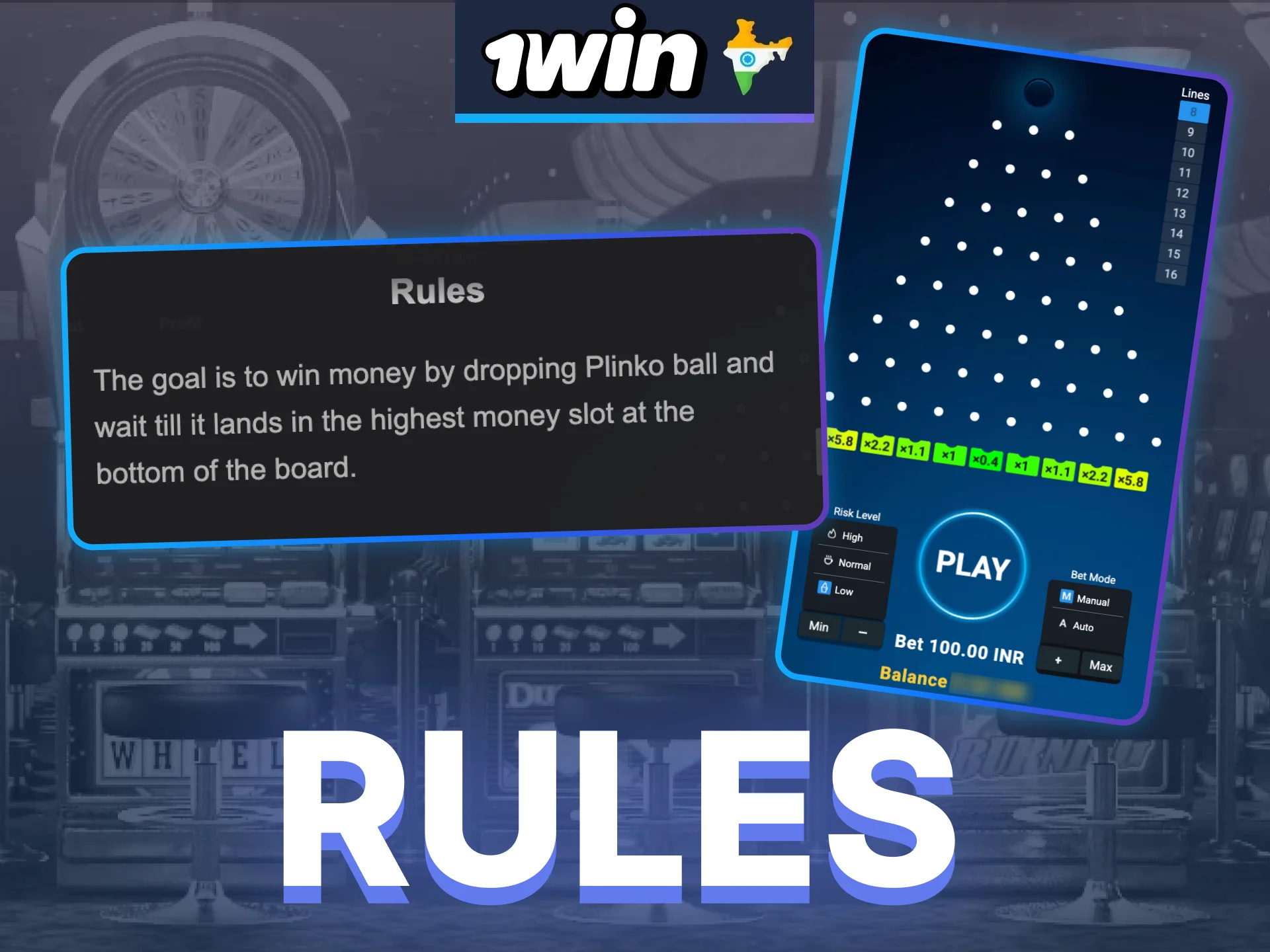 Playing Plinko at 1win is easy and fun after learning the rules.