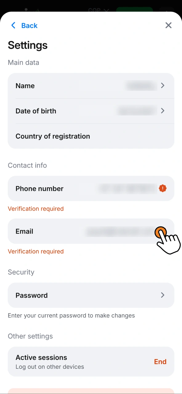 Verify your email address to fully secure your 1Win profile.