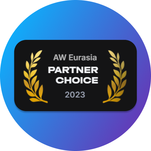 Recognizing 1Win as the Partner Choice of 2023 by AW Eurasia for outstanding collaboration.