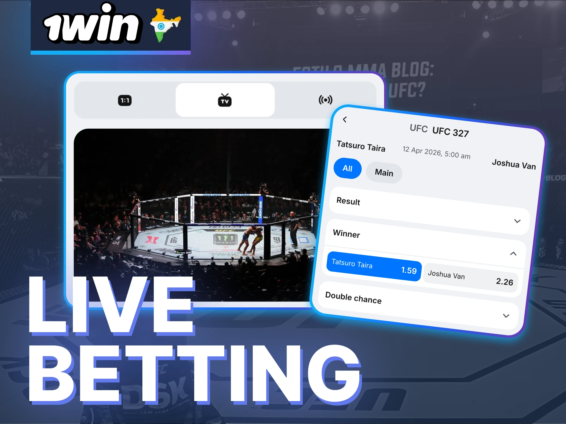 Enjoy live UFC betting on 1Win and react to fight action with dynamic odds and real time decisions.